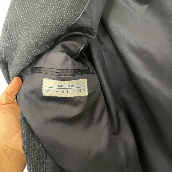 GIVENCHY Monsieur Pinstripe Sports Coat Suit Jacket Size 46 - Picture 5 of 8